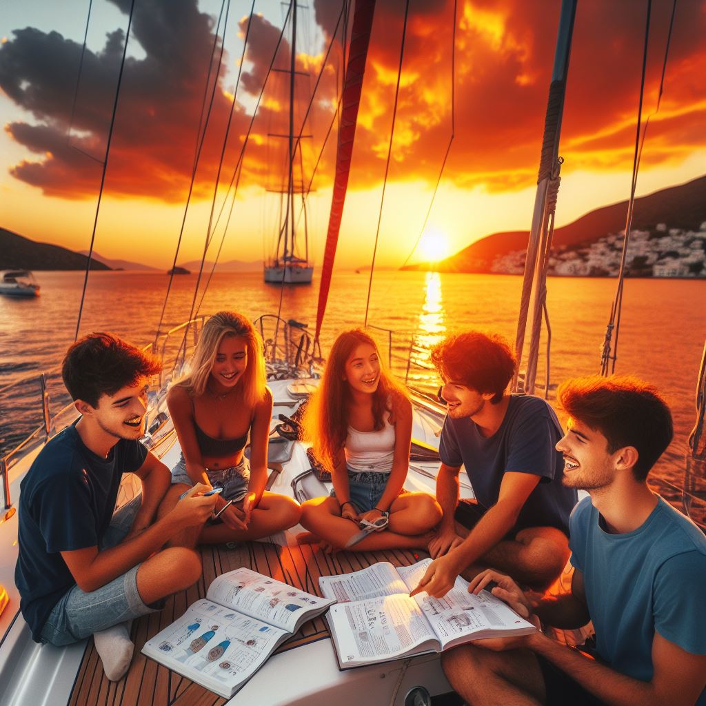 Ragazzi e ragazze 14-20 anni conversazione corso inglese in barca a vela estero